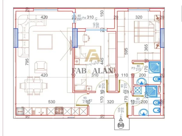 Tirane, shitet apartament 2+1 Kati 4, 103 m² 93.000 € (Kamez)