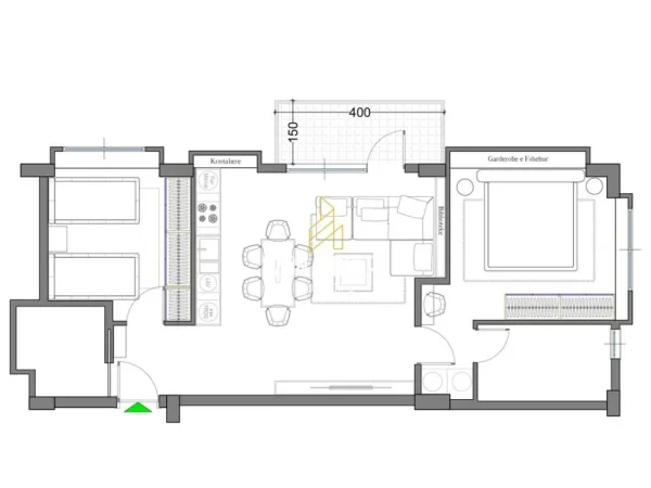 Tirane, shitet apartament 2+1+Ballkon Kati 3, 108 m² 200.000 € (Lakeland Residence Tirana, Farkë)