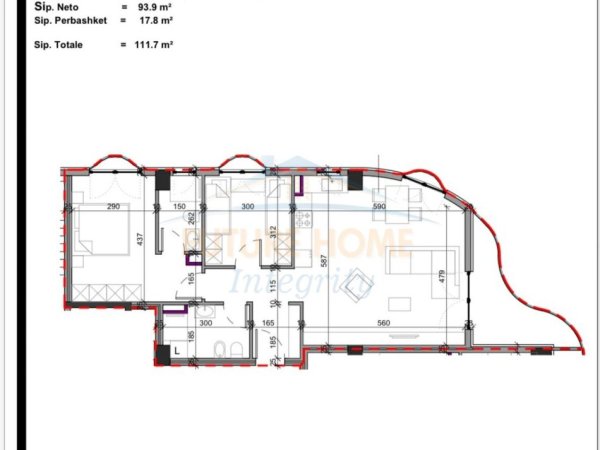 Tirane, shitet apartament 2+1 Kati 4, 111 m² 134.040 € (Paskuqan)