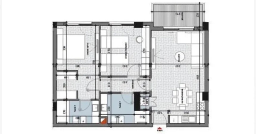 Tirane, shitet apartament 2+1 Kati 4, 102 m² 102.000 € (Paskuqan)