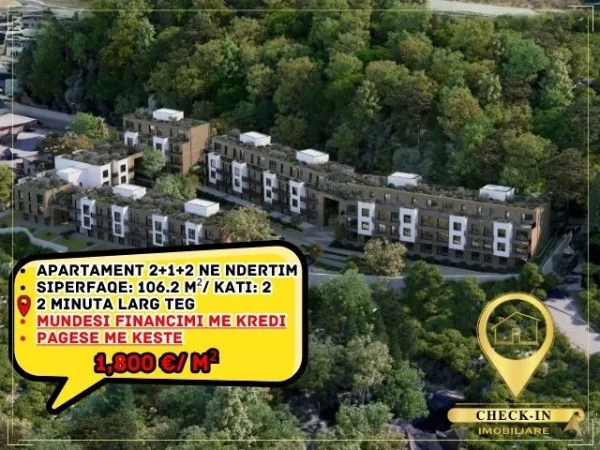 Tirane, shitet apartament 2+1+Aneks+Ballkon Kati 2, 106 m² 191.000 € (Rruga e Elbasanit)