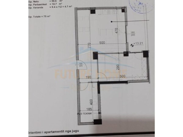 Tirane, shitet apartament 1+1 Kati 3, 79 m² 135.000 € (Kompleksi Aura , Laprakë)