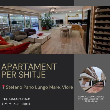 Vlore - Lungomare, shitet apartament 2+1 Kati 0, 185 m² 350.000 € (Ujë i Ftohtë – Tek Kalaja)