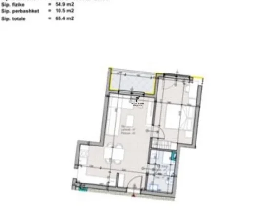 Tirane, shitet apartament 1+1 Kati 4, 65 m² 75.000 € (PASKUQAN)