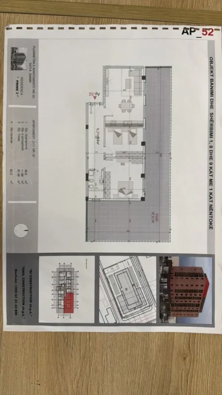 Tirane, shitet apartament 2+1 Kati 8, 97 m² 150.000 €