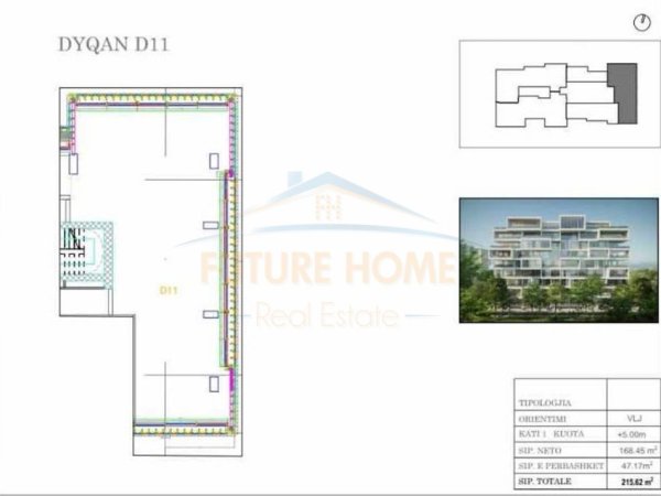 Tirane, jepet me qera ambjent biznesi Kati 1, 216 m² 6.000 € 