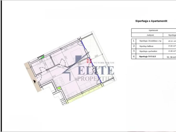 Shengjin, shitet apartament 1+1+Ballkon Kati 3, 91 m² 170.000 € (Shengjin, Ilyonis Residence)