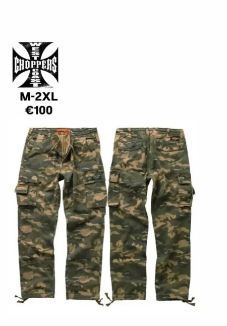 Durres, shes Pantallona me shume xhepa tip cargo camouflage ushtarake te firmes WEST COAST CHOPPERS 100 €