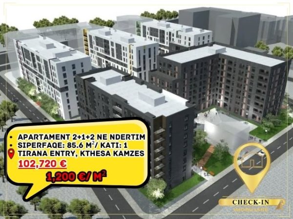 Tirane, shitet 2+1+Aneks+Ballkon Kati 1, 85 m² 102.720 € (Kthesa e Kamzes)