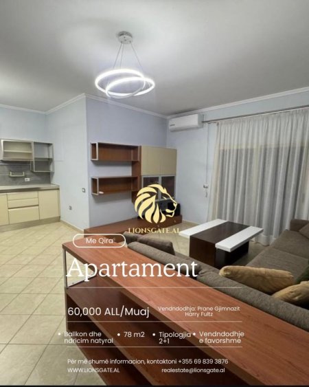 Tirane, jepet me qera apartament 2+1 , 78 m² 600 € (Harry Fultz)