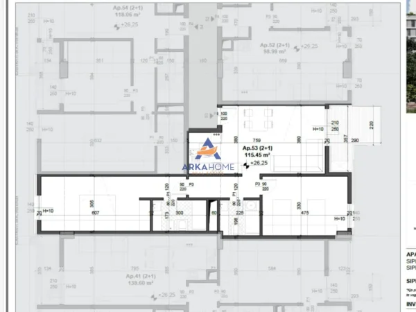 Tirane, shitet apartament 2+1 Kati 7, 115 m² 179.000 € 