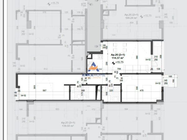 Tirane, shitet apartament 2+1 Kati 4, 115 m² 173.000 € 