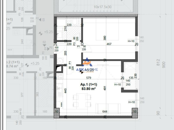 Tirane, shitet apartament 1+1 Kati 1, 83 m² 130.000 € 