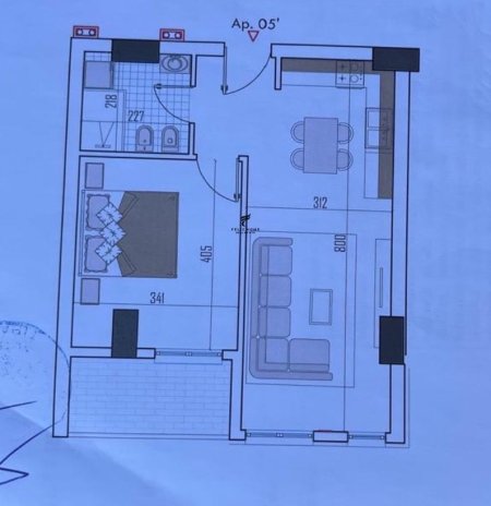 Tirane, shitet apartament 1+1 Kati 4, 75 m² 91.000 € (BABRRU)