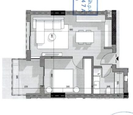Tirane, shitet apartament 1+1 Kati 2, 70 m² 112.000 € 