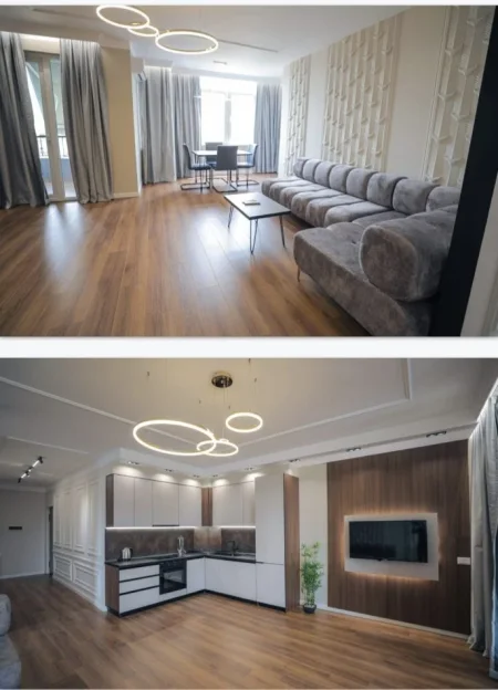 Tirane, jepet me qera apartament 2+1+Ballkon Kati 8, 106 m² 1.500 € (Ish Ekspozite)