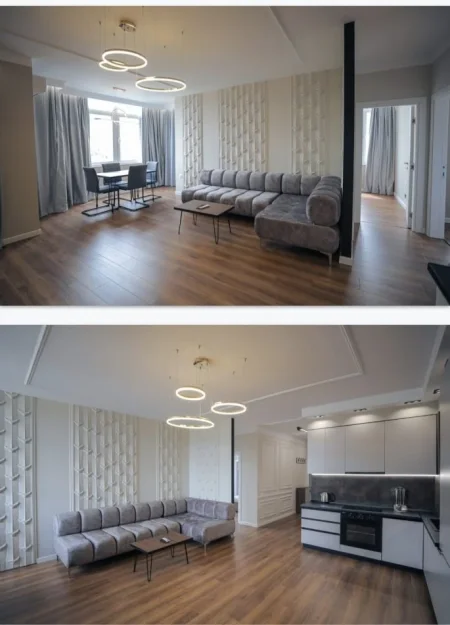 Tirane, jepet me qera apartament 2+1+Ballkon Kati 8, 106 m² 1.500 € (Ish Ekspozite)