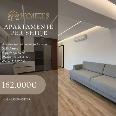 Tirane, shitet apartament 1+1 , 66 m² 162.000 €
