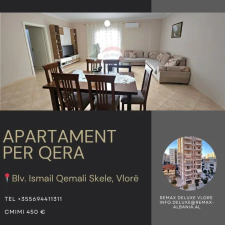 Vlore, jepet me qera apartament 2+1 Kati 6, 105 m² 450 € (Blv. Ismail Qemali Skele, Vlorë)