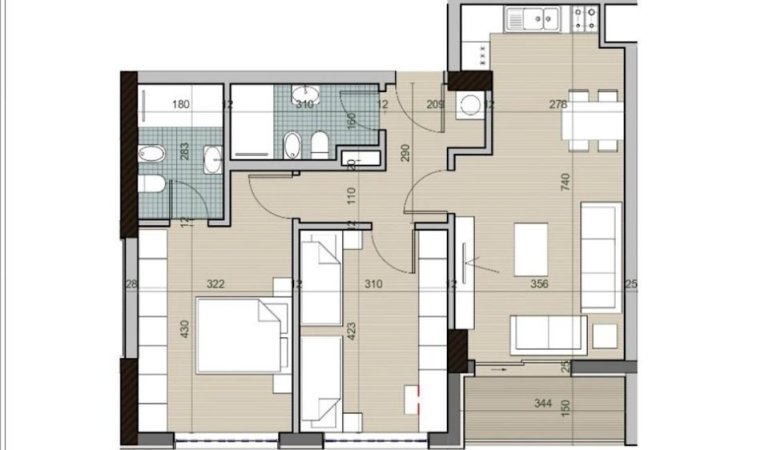 Tirane, shitet apartament 2+1+Ballkon Kati 3, 105 m² 120.000 € (Univers City)