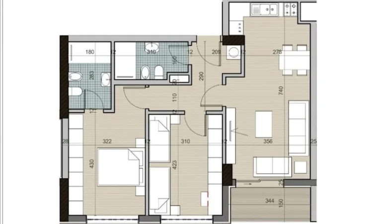 Tirane, shitet apartament 2+1+Ballkon Kati 3, 105 m² 120.000 € (Univers City)