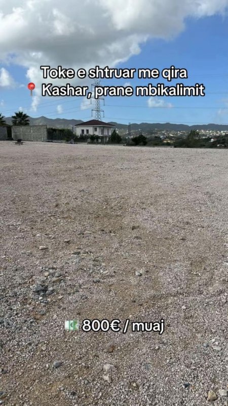 Tirane, jepet me qera truall , 1.600 m² (Kashar)