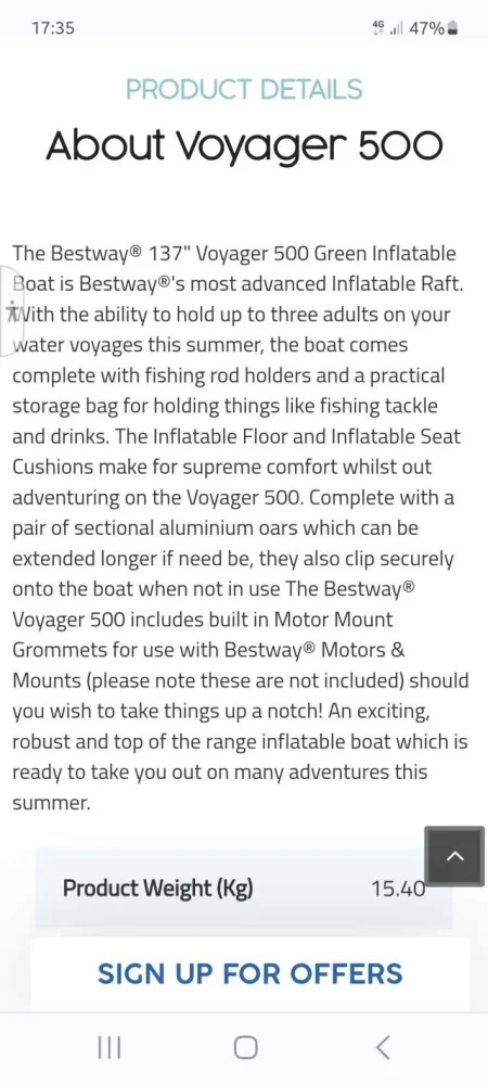 Orikum, shes gomone Bestway voyager 500 Viti 2021, 10.000 Leke