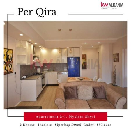 Tirane, jepet me qera apartament Kati 9, 90 m² 850 Euro (Myslym Shyri,  Tiranë,  Shqipëri)