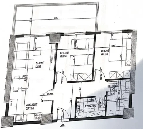 Tirane, shitet apartament 2+1 Kati 4, 118 m² 177.000 € (Ish-Fusha e Aviacionit.)