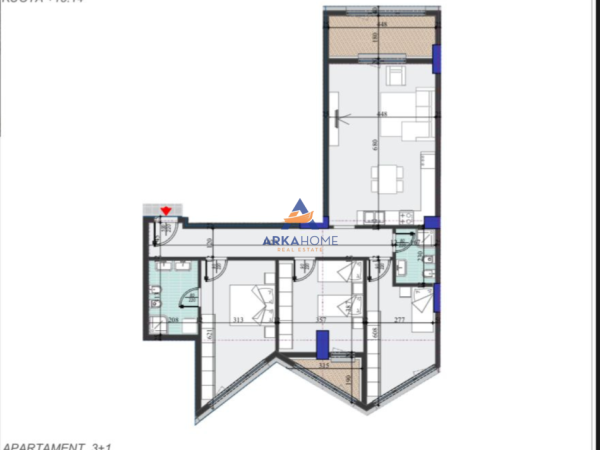 Tirane, shitet apartament 3+1 Kati 2, 152 m² 245.000 € 