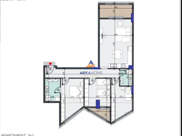 Tirane, shitet apartament 3+1 Kati 2, 152 m² 245.000 € 