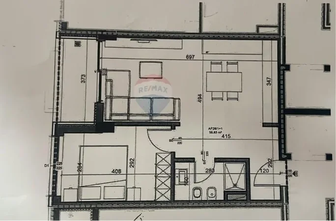 Tirane, shitet apartament 1+1 , 67 m² 167.200 € (Rruga Ali pashe Gucia)