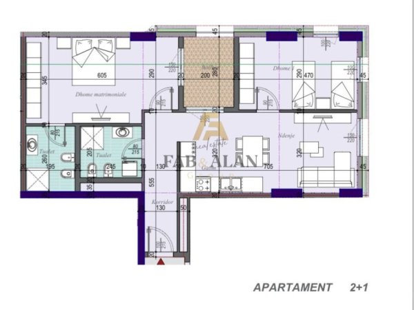 Tirane, shitet apartament 2+1 Kati 5, 115 m² 149.760 € 