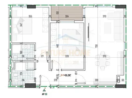 Tirane, shitet apartament 2+1 Kati 1, 100 m² 115.500 € (paskuqan)