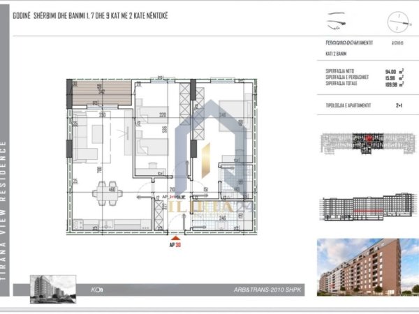 Tirane, shitet apartament 2+1+Ballkon Kati 4, 110 m² 137.475 € (Paskuqan Babrru)