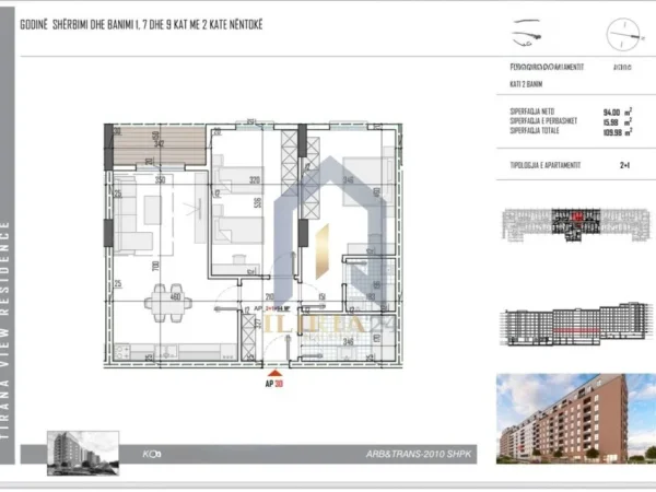 Tirane, shitet apartament 2+1+Ballkon Kati 4, 110 m² 137.475 € (Paskuqan Babrru)