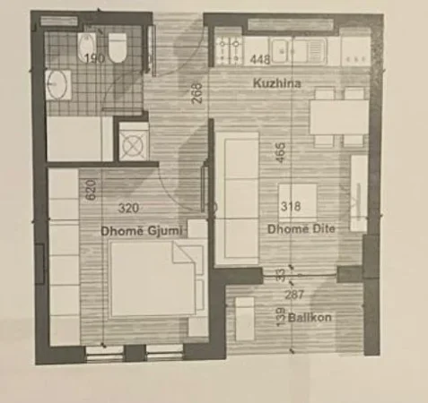 Tirane, shitet apartament 1+1 Kati 3, 53 m² 67.000 € (Rruga "Gryka e Kacanikut")