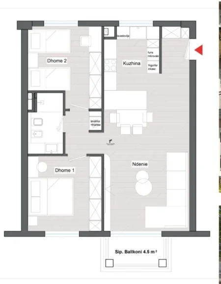 Shqiperi, shitet apartament 2+1 Kati 3, 101 m² 231.600 € (LIQENI I FARKES)