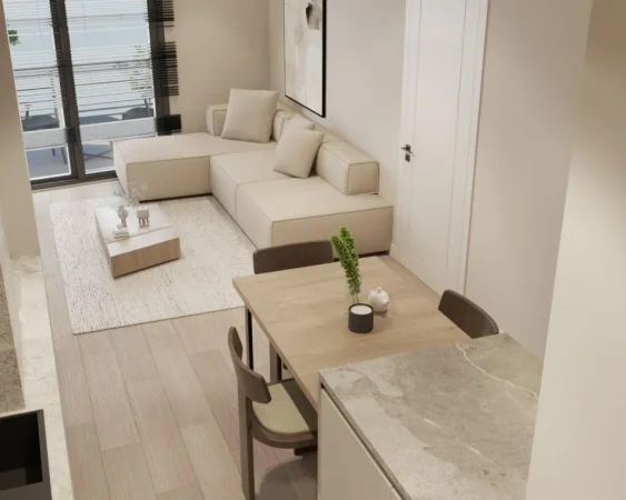 Tirane, jepet me qera apartament 2+1 Kati 8, 106 m² 1.400 € (Golden Tower, Rruga Mine Peza)