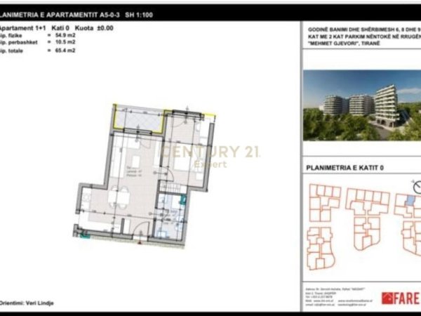 Tirane, shes apartament 1+1 Kati 0, 65 m² 75.250 € (Paskuqan)