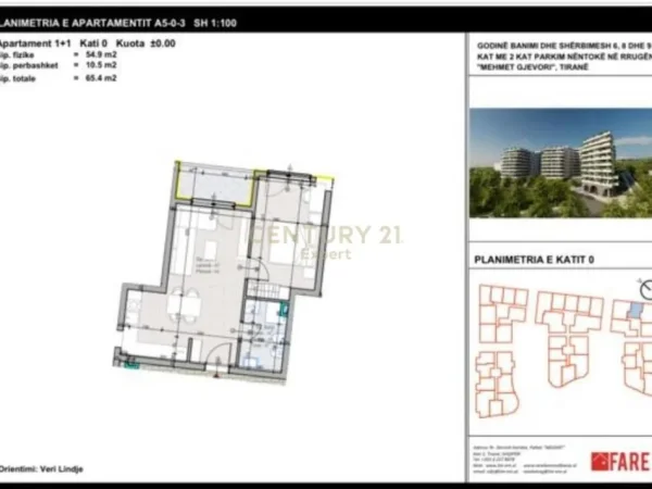 Tirane, shes apartament 1+1 Kati 0, 65 m² 75.250 € (Paskuqan)