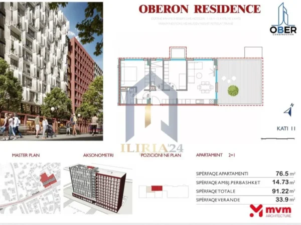 Tirane, shitet apartament 2+1+Ballkon Kati 11, 125 m² 265.016 € (Dispanceria SUPER OKAZION BUZE RRUGE)