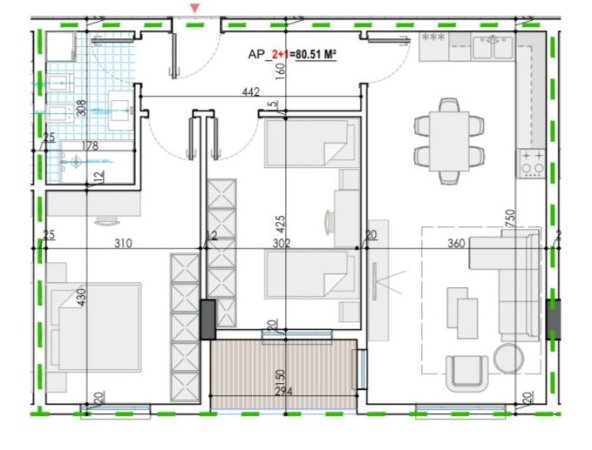 Tirane, shitet apartament 2+1 Kati 6, 95 m² 70.500 € (Kamez)