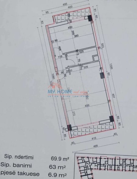 Tirane, shitet apartament 1+1+Ballkon Kati 2, 70 m² 167.001 € 