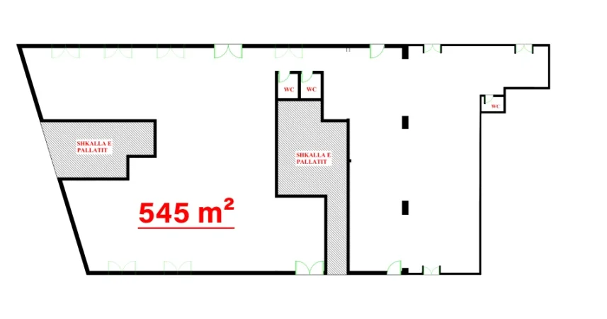 Tirane, shitet ambjent biznesi Kati 0, 545 m² 1.526.000 € (Astir)
