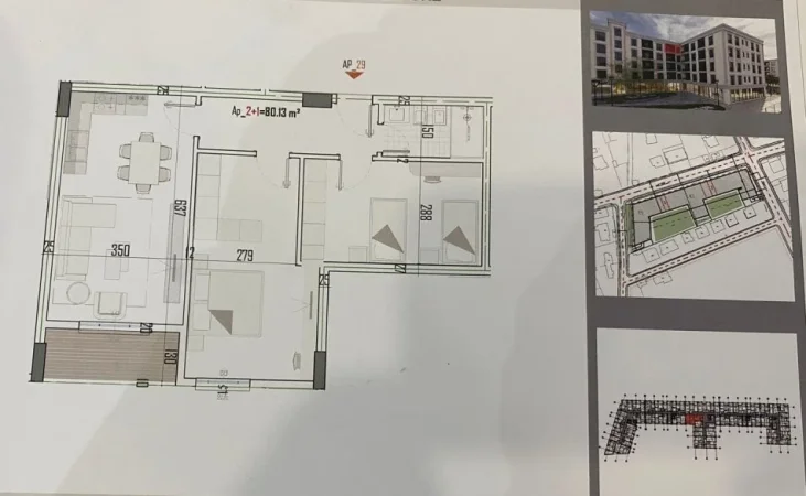 Shiten Apartamente 2+1 në Kamëz Në Rrugën Kryesore!,  75.320 €URO