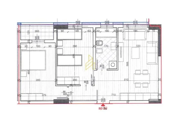 Tirane, shitet apartament 2+1+Ballkon Kati 9, 73 m² 198.000 € (Don Bosko)