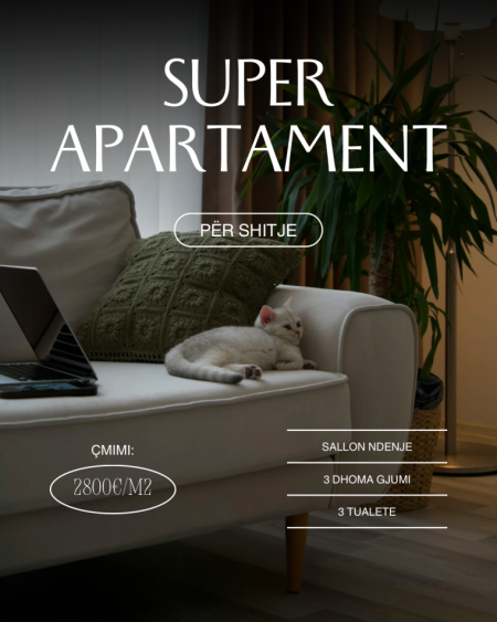 Tirane, shitet apartament 3+1+Aneks+Ballkon Kati 6, 300 m² 840.000 € (Delijorgji)