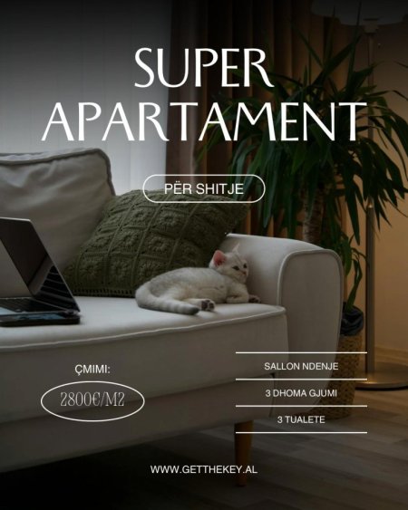 Tirane, shitet apartament 3+1+Aneks+Ballkon Kati 6, 300 m² 840.000 € (Delijorgji)