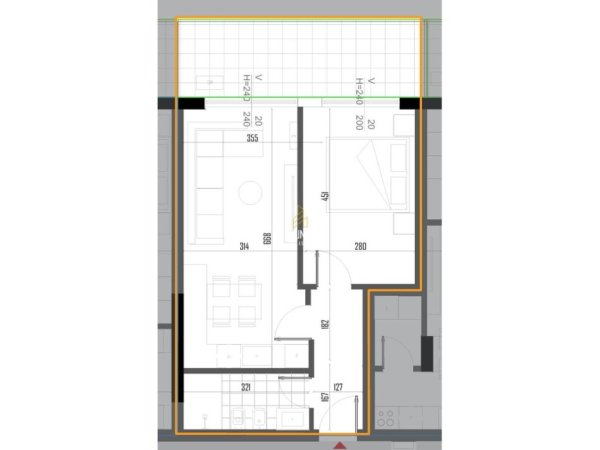 Durres, shitet apartament 1+1+Ballkon Kati 1, 72 m² (Sun Sea Residence, Golem)